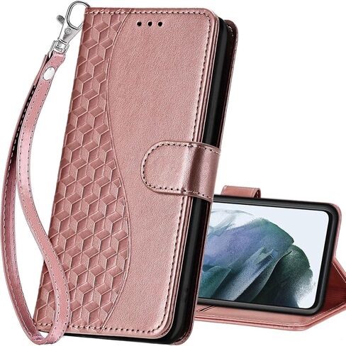حافظة محفظة لهاتف Samsung Galaxy S21 FE، غطاء قابل للطي مع ميزة حامل للنساء والرجال، حافظة هاتف من جلد البولي يوريثان مناسبة لهاتف Samsung Galaxy S21 FE مقاس 6.4 بوصات [فراشة زرقاء] in Kuwait