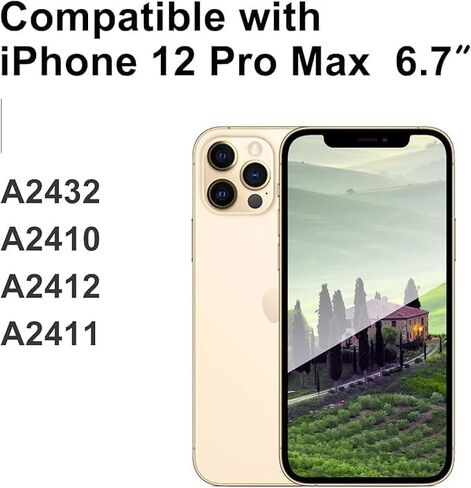بديل شاشة LL TRADER لهاتف iPhone 12 Pro Max مقاس 6.7 بوصات LCD Retina FHD ومحول رقمي لشاشة تعمل باللمس مع مجموعة أدوات إصلاح، وشريط مقاوم للماء، وشاشة Protoctor 2025 USA New Model in Kuwait