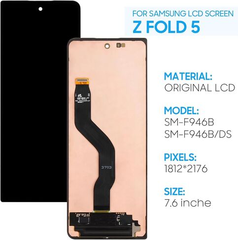 الأصلي لسامسونج غالاكسي Z Fold5 5G استبدال الشاشة SM-F946U F946B F946W F946A 7.6 "شاشة الكريستال السائل مجموعة رقمنة اللمس مع أدوات in Kuwait