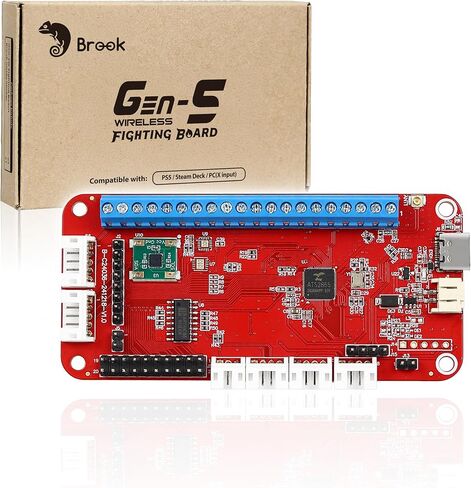 Brook Gaming Gen5W Fighting Board – Wireless Compatible Controller Board for P5, PC & Steam Deck | Ultra-Low Latency | Turbo, Macro & RGB Customization in Saudi Arabia
