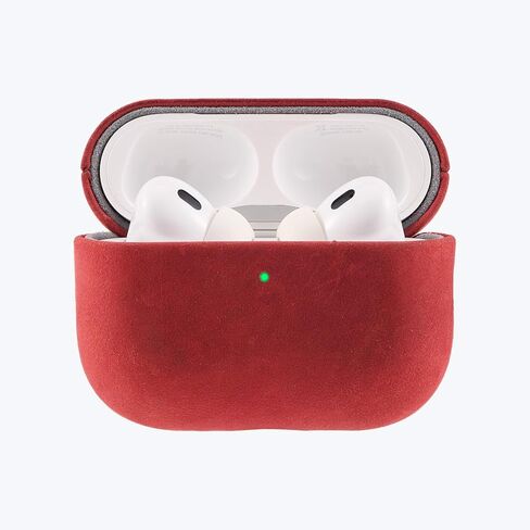 حافظة جلدية من RustBend لأجهزة AirPods Pro 3، لمسة نهائية عتيقة تم ارتداؤها في المعركة، فاخرة ومتينة، حافظة كاملة مصنوعة يدويًا، جلد RustBend Crazy Horse مصنوع يدويًا (أخضر الغابة) in Saudi Arabia