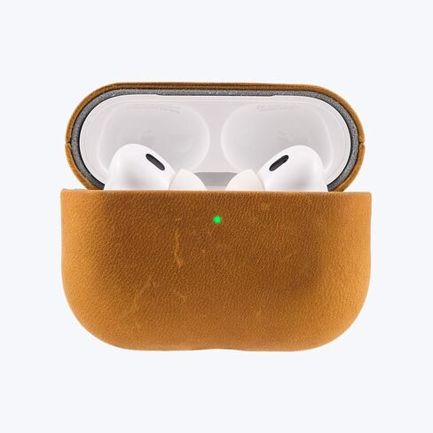 حافظة جلدية من RustBend لأجهزة AirPods Pro 3، لمسة نهائية عتيقة تم ارتداؤها في المعركة، فاخرة ومتينة، حافظة كاملة مصنوعة يدويًا، جلد RustBend Crazy Horse مصنوع يدويًا (أخضر الغابة) in Saudi Arabia