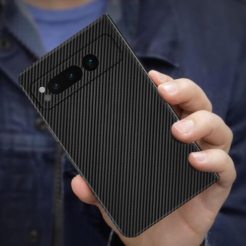 Slim & Thin Carbon Fiber Case for Google Pixel Fold Compatible with MagSafe, Aramid Fiber Cover with Magnetic for Pixel Fold, Matte Black in Saudi Arabia