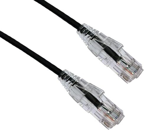 كابل توصيل اكسيوم 100 قدم CAT6A BENDNFLEX فائق النحافة SNAGLESS 650 ميجا هرتز (أسود) in Saudi Arabia