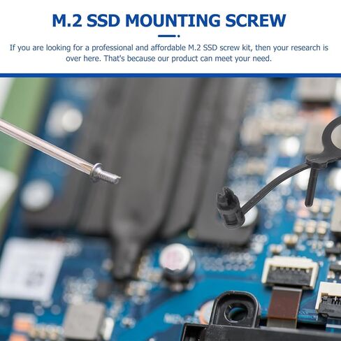 طقم براغي تثبيت M.2 SSD للوحات الأم، ومسامير ذات رأس متقاطع مع صواميل، وأدوات تثبيت مكونات الكمبيوتر لتركيب SSD وتجميع محرك الأقراص الثابتة in Kuwait