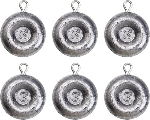 Disc Sinkers Lead Coin Weights Flat Round Sinker for Surf Drifting River Trolling Catfishing Fishing Pancake Sinkers and Weights 3/4oz - 8oz in Saudi Arabia