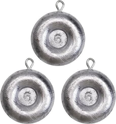 Disc Sinkers Lead Coin Weights Flat Round Sinker for Surf Drifting River Trolling Catfishing Fishing Pancake Sinkers and Weights 3/4oz - 8oz in Kuwait