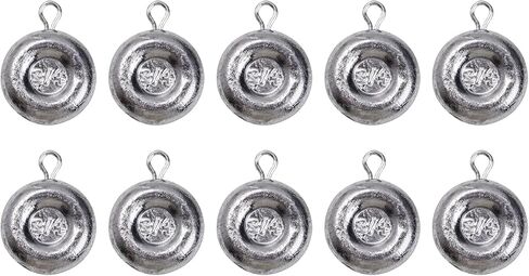 Disc Sinkers Lead Coin Weights Flat Round Sinker for Surf Drifting River Trolling Catfishing Fishing Pancake Sinkers and Weights 3/4oz - 8oz in Kuwait