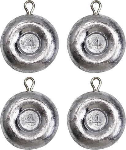 Disc Sinkers Lead Coin Weights Flat Round Sinker for Surf Drifting River Trolling Catfishing Fishing Pancake Sinkers and Weights 3/4oz - 8oz in Kuwait