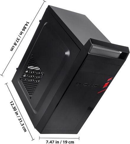 Mini Small Form Factor Computer Case Portable Desktop Chassis Compact Gaming and Office Computer Host Container with USB Ports for Home and Small Workspace Use in Saudi Arabia