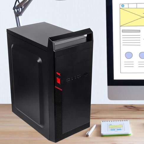 Mini Small Form Factor Computer Case Portable Desktop Chassis Compact Gaming and Office Computer Host Container with USB Ports for Home and Small Workspace Use in Saudi Arabia