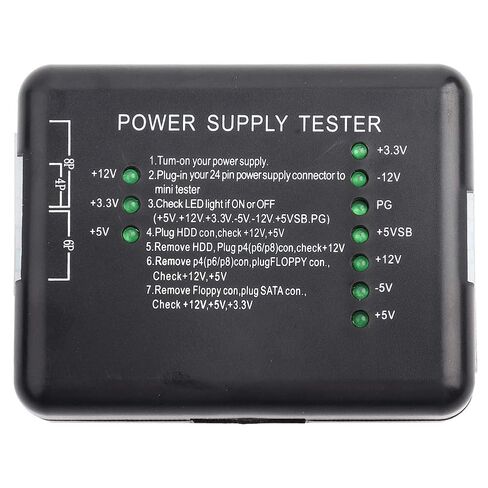 Yctze 20/24 Pin HDD Floppy Power Supply Tester Checker for Computer, ATX PSU Motherboard Test Bench Unit in Saudi Arabia