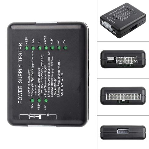 Yctze 20/24 Pin HDD Floppy Power Supply Tester Checker for Computer, ATX PSU Motherboard Test Bench Unit in Saudi Arabia