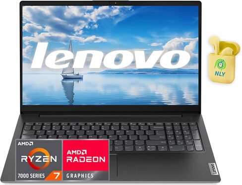 Lenovo V15 G4 15.6" FHD Business Laptop, AMD 8-core Ryzen 7 Processor, 40GB RAM 2TB SSD, WiFi 6, Ethernet, Numeric Keypad, NLY Earphones, Business Black in Saudi Arabia