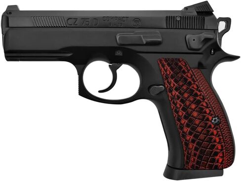 مقابض يد رائعة G10 لـ CZ 75/85 Compact، CZ P-01، P100، C100، Tristar T100، CZ PCR، CZ 75 D، مقابض مسدس سوداء متضمنة، نسيج مقياس الثعبان العدواني in Saudi Arabia