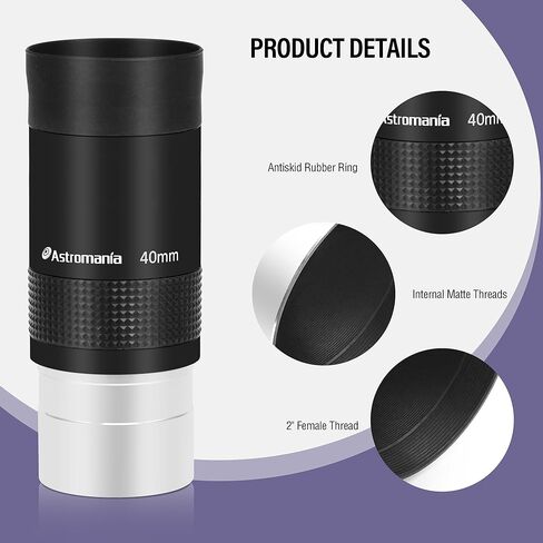 عدسة Astromania 2 بوصة Kellner FMC 55 درجة 40 مم - حزمة مع - مرآة نجمة قطرية 2 بوصة 90 درجة مع 93% in Saudi Arabia