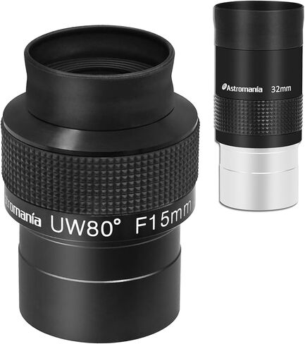 Astromania 2" Kellner FMC 55 Degree Eyepiece 32mm - Bundle with - 2 inch 15mm Ultra Wide 80 Degree Eyepiece in Saudi Arabia