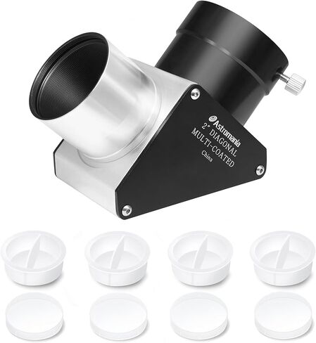 Astromania 2 Inch Telescope Eyepiece Dust Caps Set - Bundle with - 2 Inch Star Diagonal 90 Degree Mirror with 93% in Saudi Arabia