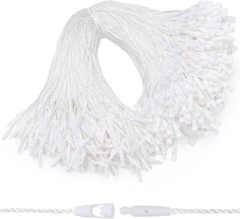 EUSOAR String for Tags, 7.7" 200Pcs Nylon Gift Garment Price Hanging Tag Rope Snap Lock Pin Loop Fastener Hook Ties Fast to Attach for Present Clothing Shoes Luggage Labels-Black in Saudi Arabia