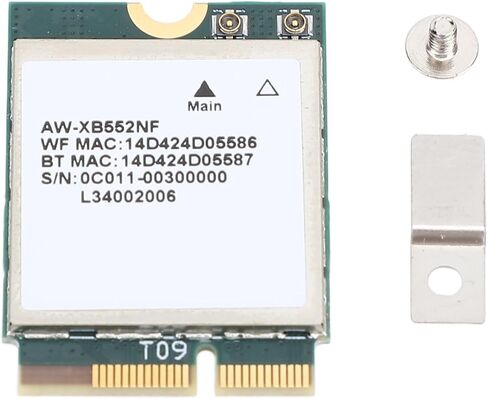 Dpofirs Wireless Card Adapter, 2400Mbps M.2 MT7902 Reduce Interference High Speed 2.4GHz 5GHz 6GHz Card Easy to Install for PC in Saudi Arabia