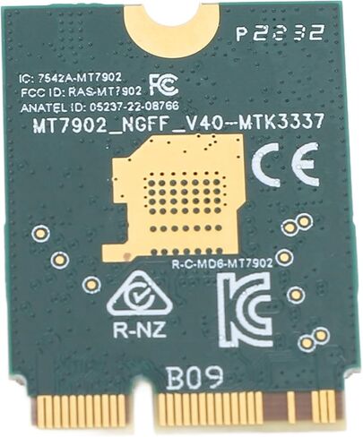 Dpofirs Wireless Card Adapter, 2400Mbps M.2 MT7902 Reduce Interference High Speed 2.4GHz 5GHz 6GHz Card Easy to Install for PC in Saudi Arabia