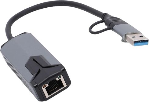محول إيثرنت 5G USB 3.0 من Ciciglow، سرعة شبكة فائقة السرعة 5000 ميجا بت في الثانية مع غلاف من سبائك الألومنيوم للكمبيوتر المحمول والكمبيوتر اللوحي in Kuwait