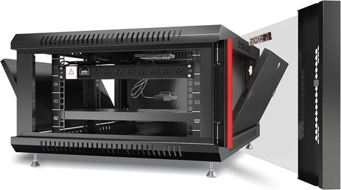 Sysracks 6U Wall Rack Mount Server 19" Deep Network Cabinet, Server Rack with Fan, Removable Side Panels, Locking Glass Door 24" Computer Cabinet Enclosure Network Rack Case 6.600 in Kuwait