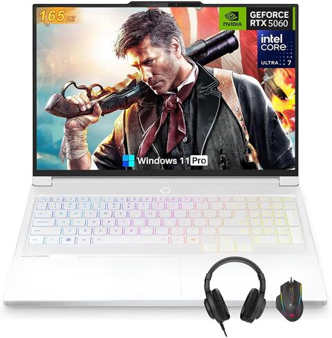 كمبيوتر محمول Lenovo Legion 7i للألعاب، Intel Ultra 7 255HX، شاشة OLED 16 بوصة 2.5k 165 هرتز 500 نيت، NVIDIA GeForce RTX 5060، ذاكرة الوصول العشوائي DDR5 64 جيجابايت 4 تيرابايت SSD، Wi-Fi 7، لوحة مفاتيح بإضاءة خلفية، Windows 11 Pro، أبيض جليدي in Kuwait