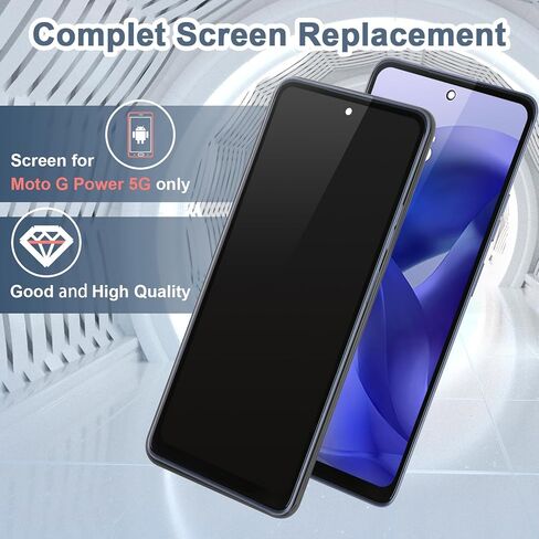 استبدال شاشة Motorola Moto G Power 5G 2025 XT2515-1 لجهاز Moto G Power 5G 2025 6.8 بوصة شاشة LCD تعمل باللمس أدوات إصلاح تجميع الشاشة (مع إطار) in Kuwait