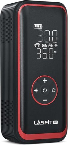 LASFIT CR1 Pro Tire Inflator Portable Air Compressor [3X Fast Inflation] 150PSI Air Pump for Car Tires Electric Tire Inflator with Digital Pressure Gauge, Smart Auto Stop for SUV, Sedan, Motorcycle in Saudi Arabia