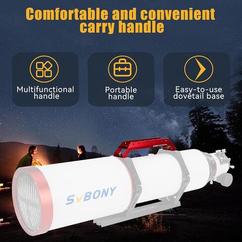SVBONY SV211 Dovetail Base Telescope Adapter Mount 203mm Bundle with Universal Dovetail Base and SV188P Dielectric 1.25 Inch 90 Degree Mirror Star Diagonal for Optical Telescope in Saudi Arabia