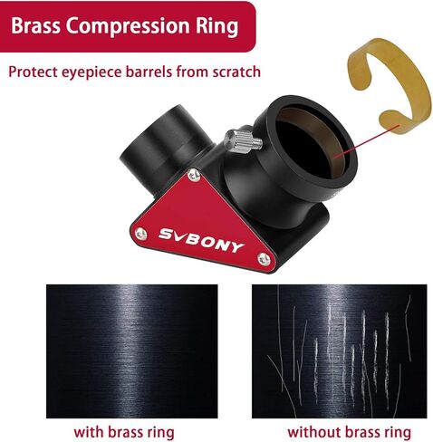 SVBONY SV211 Dovetail Base Telescope Adapter Mount 203mm Bundle with Universal Dovetail Base and SV188P Dielectric 1.25 Inch 90 Degree Mirror Star Diagonal for Optical Telescope in Saudi Arabia