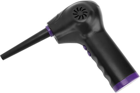 Air Duster 60000RPM 2 Speed Powerful Dust Blower Portable Rechargeable Keyboard Cleaner with 5 Nozzles and Light in Saudi Arabia