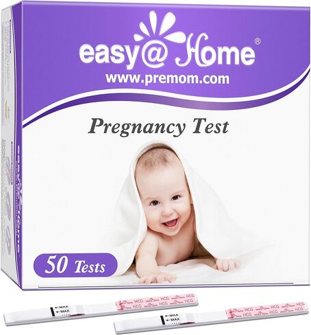 Easy@Home Pregnancy Test Strips Kit: 50-Pack HCG Test Strips, Early Detection Home Pregnancy Test EZW1-S:50 in Kuwait