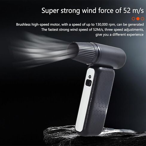 Electric Air Duster 110000RPM Super Power Air Duster, 3-Gear Adjustable Mini Blower with Fast Charging, Dust Blower for Computer, Keyboard, House, Outdoor and Car FS-01-Black in Saudi Arabia