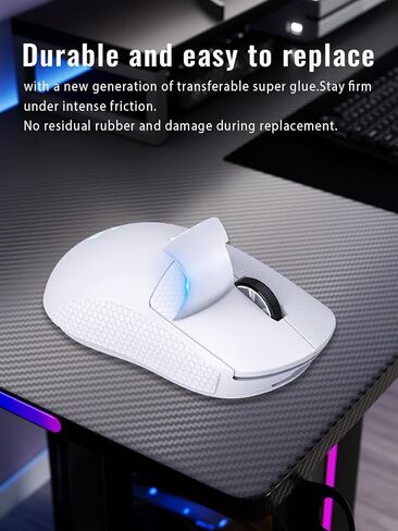Anti-Slip Grip Tape for Logitech G309 Wireless Gaming Mous,Ultra-Thin Sweat-Absorbing Mouse Skin Sticker Set,Washable Reusable Non-Slip Grip for Esports Gaming Control,Black Printed in Kuwait