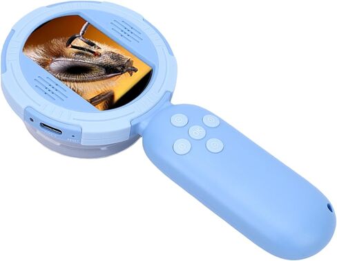 JTLB Kids Digital Microscope 2MP 100X Magnification Rechargeable Portable Handheld Microscope Educational Toy with LED Light for Exploration Classroom in Saudi Arabia