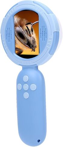 JTLB Kids Digital Microscope 2MP 100X Magnification Rechargeable Portable Handheld Microscope Educational Toy with LED Light for Exploration Classroom in Saudi Arabia