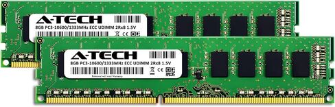 مجموعة ذاكرة الوصول العشوائي A-Tech بسعة 16 جيجابايت (2 × 8 جيجابايت) لجهاز Dell Precision T1700 - DDR3 1333 ميجا هرتز PC3-10600 ECC Unbuffered UDIMM 2Rx8 1.5V - الخادم in Kuwait
