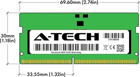 استبدال ذاكرة الوصول العشوائي A-Tech 8 جيجا بايت لميكرون MTC4C10163S1SC48BA1 | وحدة ذاكرة DDR5 4800 ميجا هرتز PC5-38400 1.1V SODIMM 262-Pin غير ECC in Kuwait