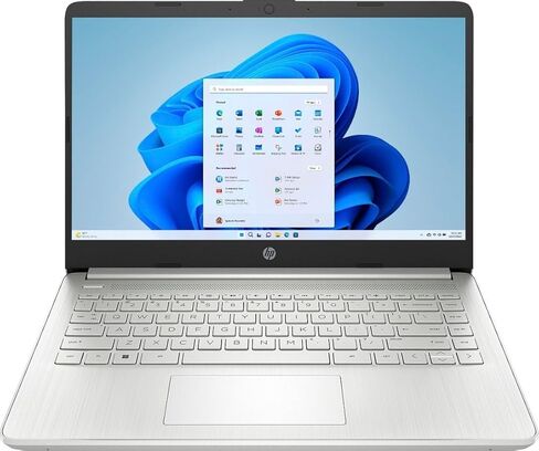 HP 14" HD (1366 x 768) Display Laptop, Intel Celeron N4120, 1.1GHz, 4GB Memory, 128GB eMMC, Windows 11 Home in S Mode, One Year Office 365 Included, Natural Silver, 14-dq0760dx in Saudi Arabia