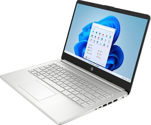 HP 14" HD (1366 x 768) Display Laptop, Intel Celeron N4120, 1.1GHz, 4GB Memory, 128GB eMMC, Windows 11 Home in S Mode, One Year Office 365 Included, Natural Silver, 14-dq0760dx in Saudi Arabia