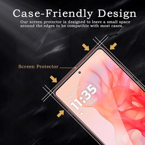 Screen Protector for Motorola Moto g Stylus 5G 2024, Tempered Glass Film, Ultra HD 9H Hardness Case Friendly Anti Scratch Bubble Free Ultra Resistant Oil-Resistant Shatter Protection, 3-Pack in Saudi Arabia