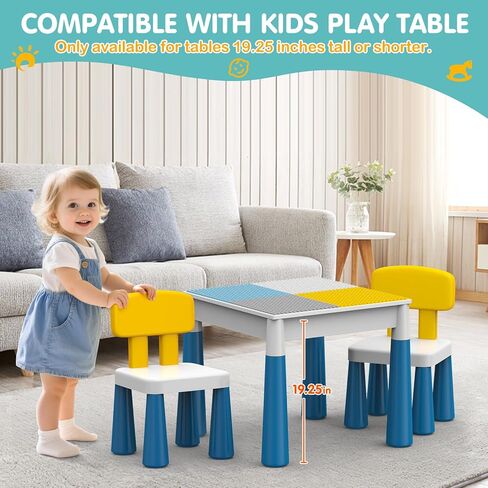 OCATO Plastic Toddler Chairs: 2 Pcs Kids Chairs for Table Step Stool Lightweight Indoor or Outdoor School Camping Playroom Nursery Beach Activity Small Chair for Kids Boys Girls Birthday Gifts Age 3 in Saudi Arabia
