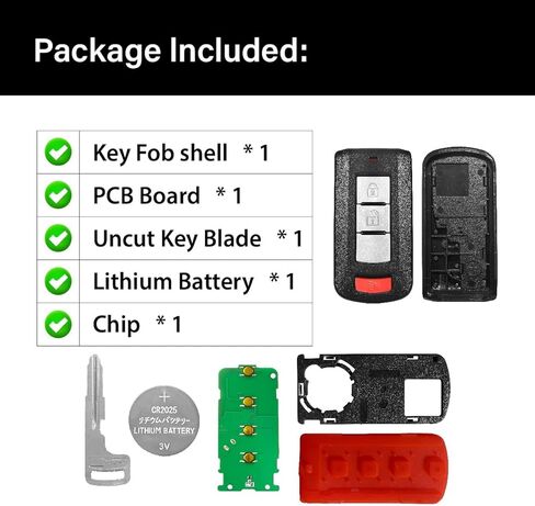 بديل لجهاز التحكم عن بعد Mitsubishi Lancer Outlander Sport Mirage Key Fob 2017 2018 2019 2020 3 أزرار 315 ميجا هرتز OUC644M-KEY-N، أسود in Kuwait