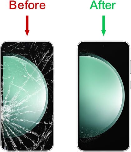 Duotipa [استبدال جديد للوحة الزجاجية الأمامية لجهاز Samsung Galaxy S23 FE-6.4 بوصة، استبدال شاشة زجاجية أمامية مع مجموعة أدوات إصلاح OCA-لا توجد شاشة LCD ومحول رقمي يعمل باللمس in Kuwait