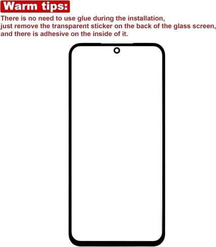 Duotipa [استبدال جديد للوحة الزجاجية الأمامية لجهاز Samsung Galaxy S23 FE-6.4 بوصة، استبدال شاشة زجاجية أمامية مع مجموعة أدوات إصلاح OCA-لا توجد شاشة LCD ومحول رقمي يعمل باللمس in Kuwait