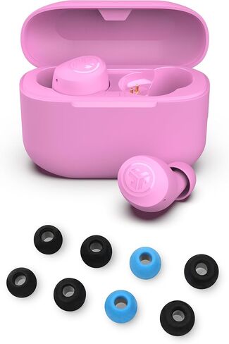 JLab Go Air Pop+ True Wireless Bluetooth Earbuds in Pink Plus Cloud Foam Mnemonic Earbud Tips in Saudi Arabia