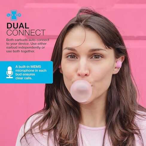 JLab Go Air Pop+ True Wireless Bluetooth Earbuds in Pink Plus Cloud Foam Mnemonic Earbud Tips in Saudi Arabia
