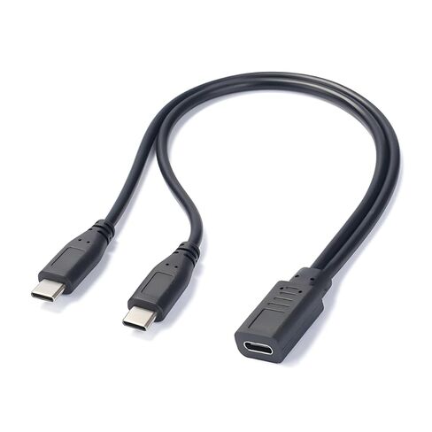 كابل شحن مقسم USB C Y من Halokny، بطول 1 قدم USB من النوع C ذكر إلى 2 كابل شحن مزدوج USB من النوع C أنثى Y (فقط للشحن) (من النوع ذكر إلى أنثى مزدوجة) in Saudi Arabia